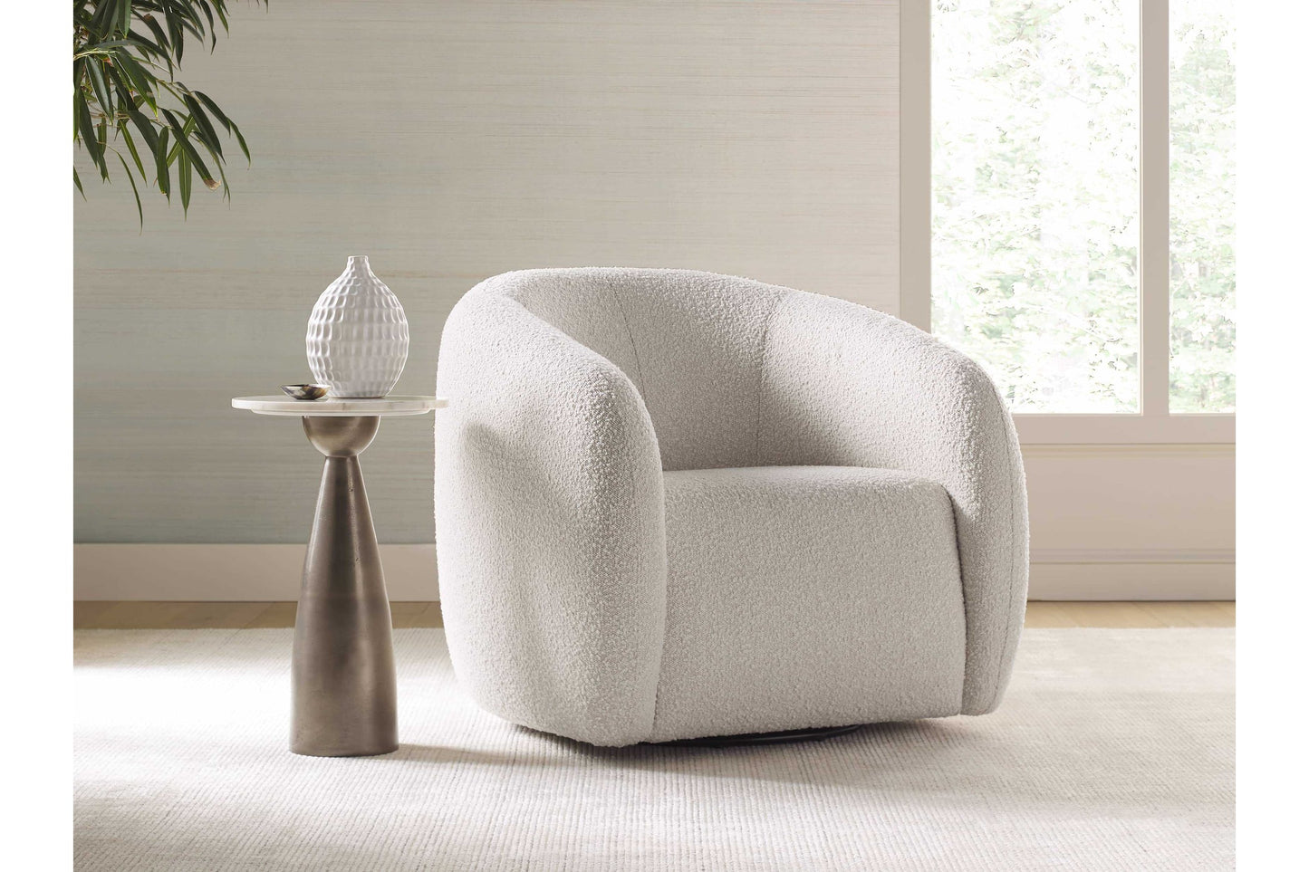 Franco swivel armchair, Premium Boucle Wool