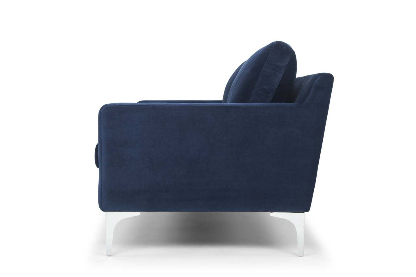 Jones 2 Seater Sofa, Blue, Velvet