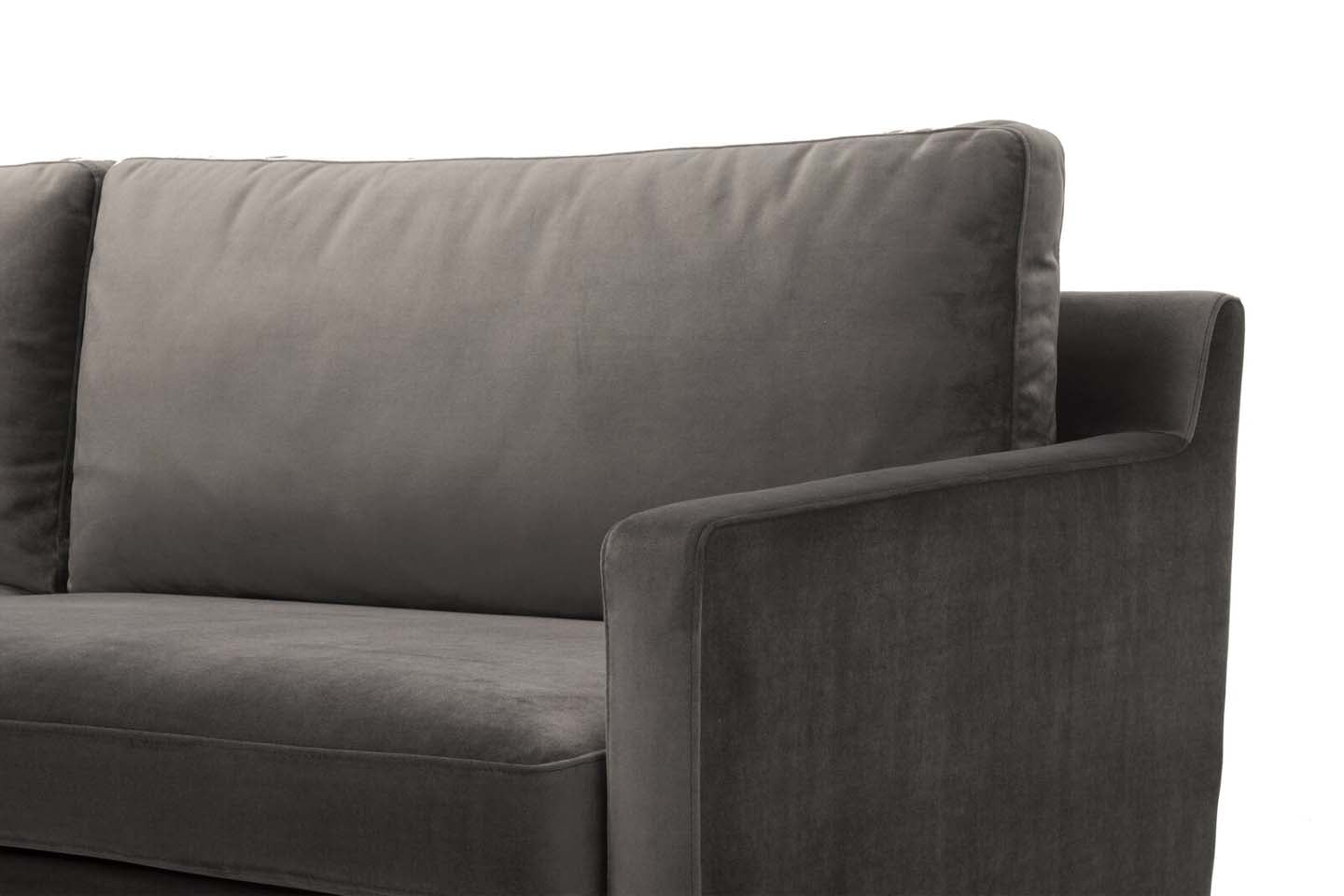 Jones 2 Seater Sofa, Dark Gray, Velvet