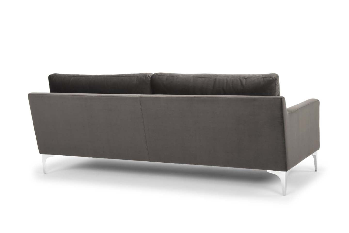 Jones 2 Seater Sofa, Dark Gray, Velvet