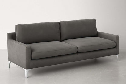 Jones 2 Seater Sofa, Light Gray, Velvet