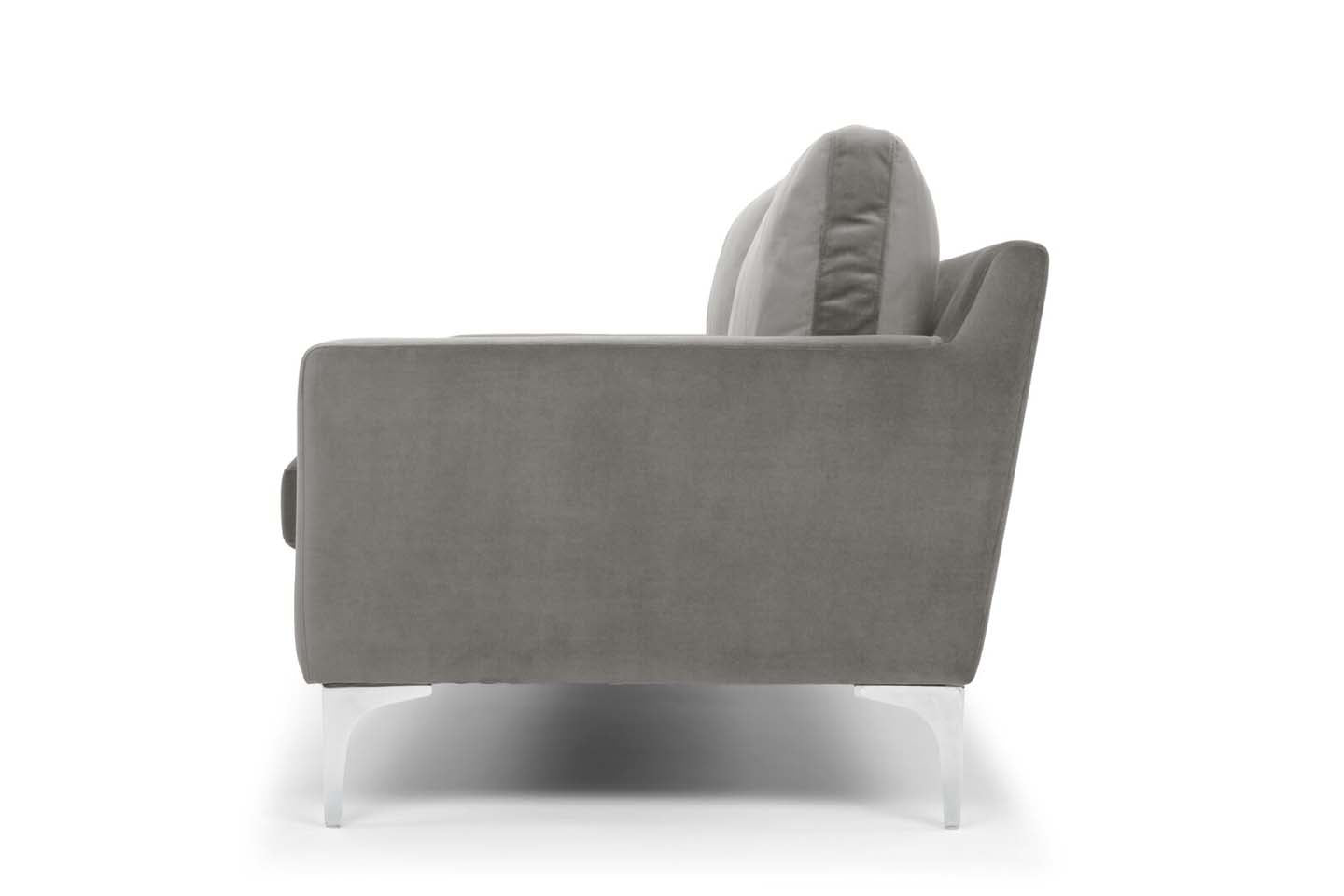 Jones 2 Seater Sofa, Light Gray, Velvet