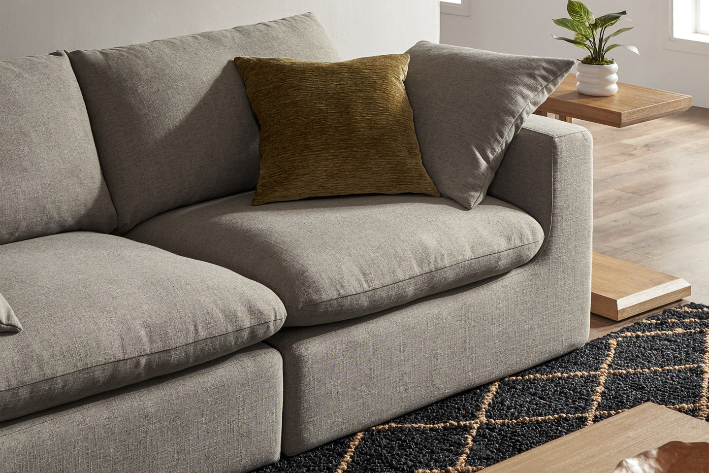 Duke Deep Seat Sofa, 2 Seater, Gray