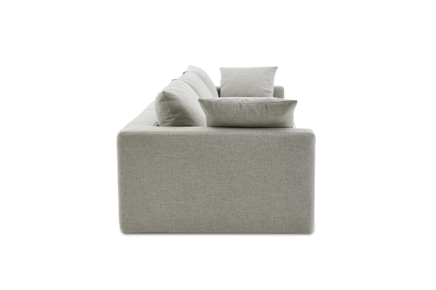 Duke Deep Seat Sofa With Ottoman, 3 Seater, Gray