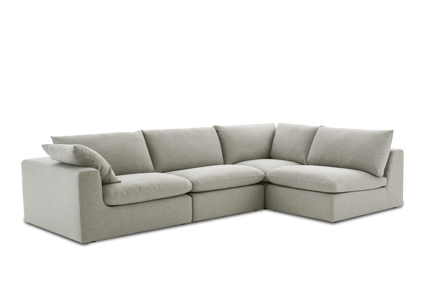 Duke Deep Seat Sofa, 4 Seater, Gray