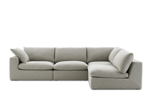 Duke Deep Seat Sofa, 4 Seater, Gray