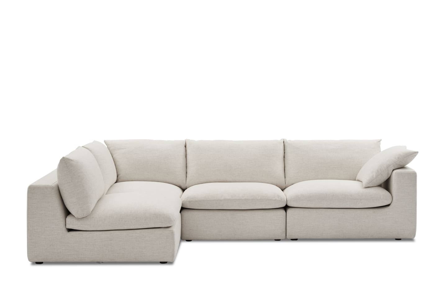 Dawson Deep Seat Sofa, 4 Seater, Ivory