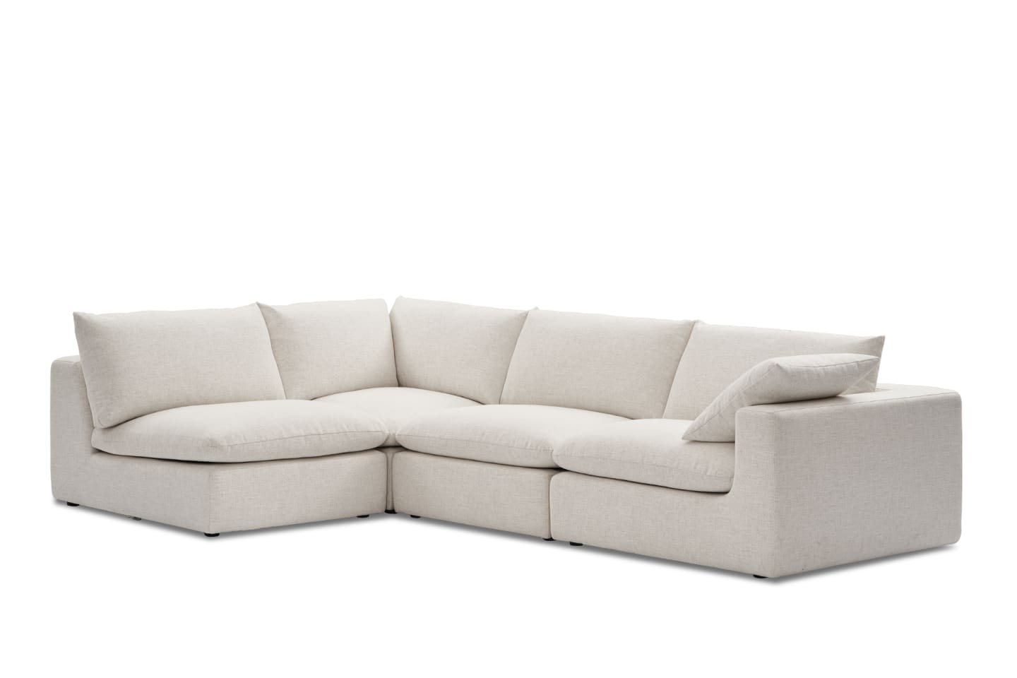 Dawson Deep Seat Sofa, 4 Seater, Ivory