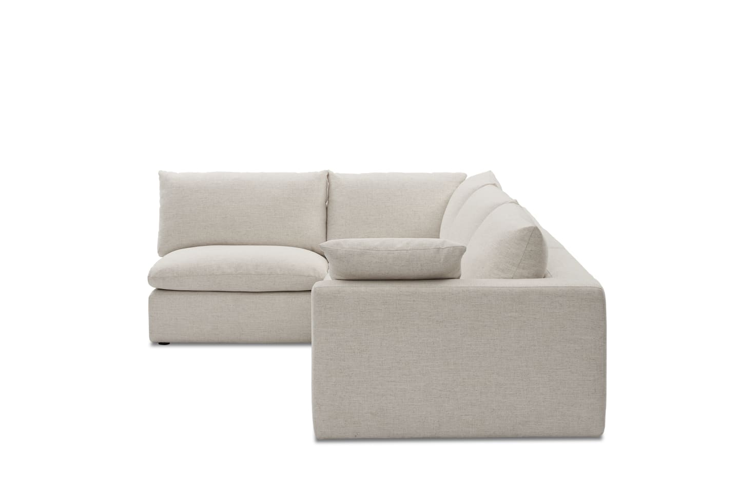 Dawson Deep Seat Sofa, 4 Seater, Ivory