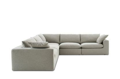 Duke Deep Seat Sofa, 5 Seater, Gray