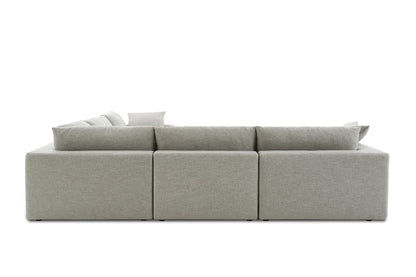 Duke Deep Seat Sofa, 5 Seater, Gray