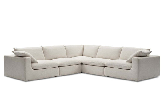 Dawson Deep Seat Sofa, 5 Seater, Ivory