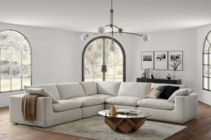 Dawson Deep Seat Sofa, 5 Seater, Ivory