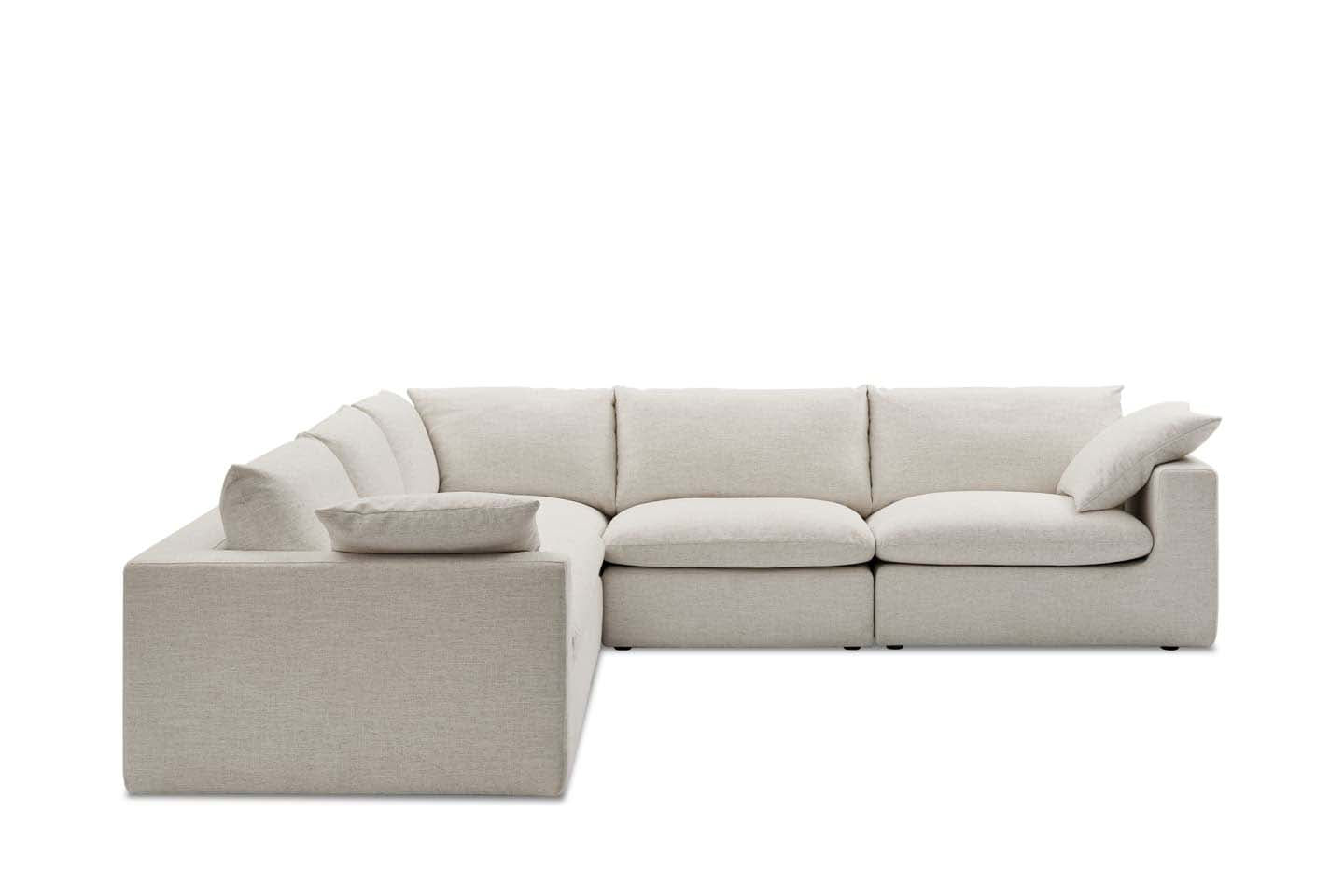 Dawson Deep Seat Sofa, 5 Seater, Ivory