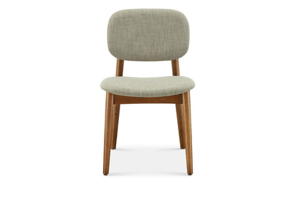 Kelsey Dining Chair, Walnut Stain, Gray