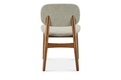 Kelsey Dining Chair, Walnut Stain, Ivory