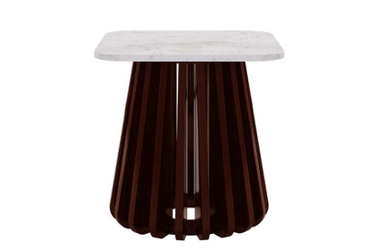 Kendall Square Top End Table, Marble, Rose Wood