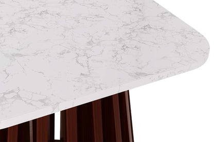 Kendall Square Top End Table, Marble, Rose Wood