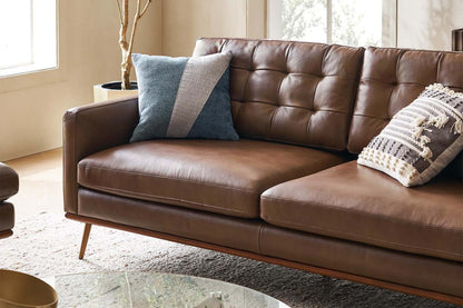 Loft Sofa, 2 Seater, Tan Imitation Leather