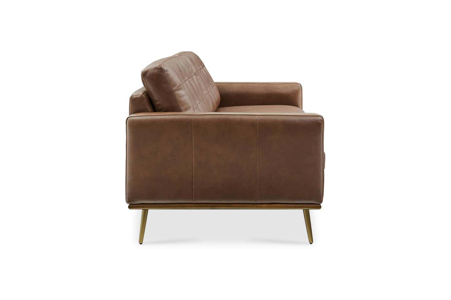 Loft Sofa, 2 Seater, Tan Imitation Leather