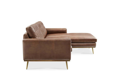 Loft Reversible Sectional Sofa, Tan Imitation Leather