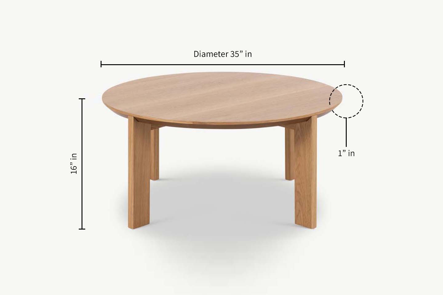 Alta Round Coffee Table, Natural