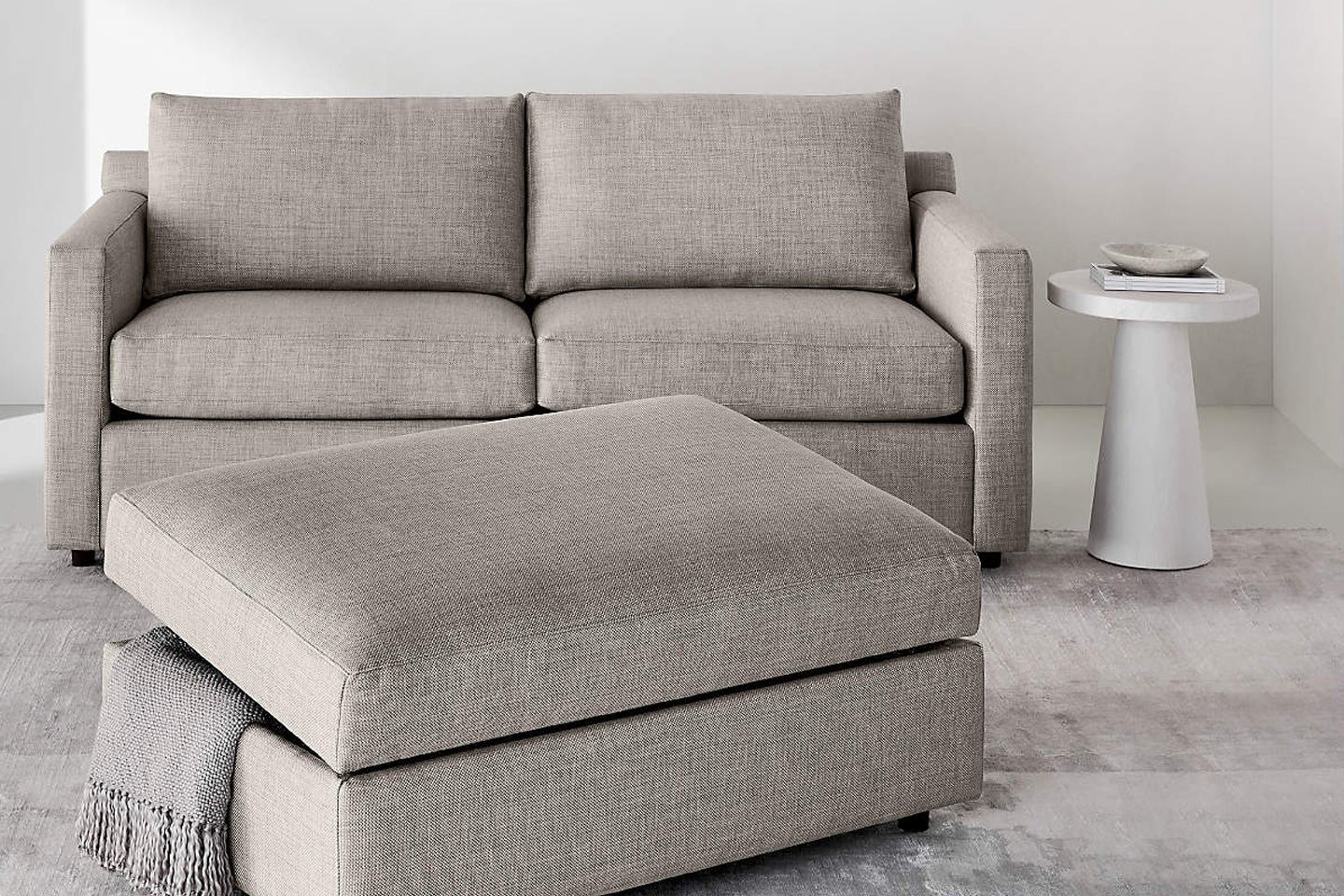 Fusion Sectional Sofa, 2 Seater, Beige