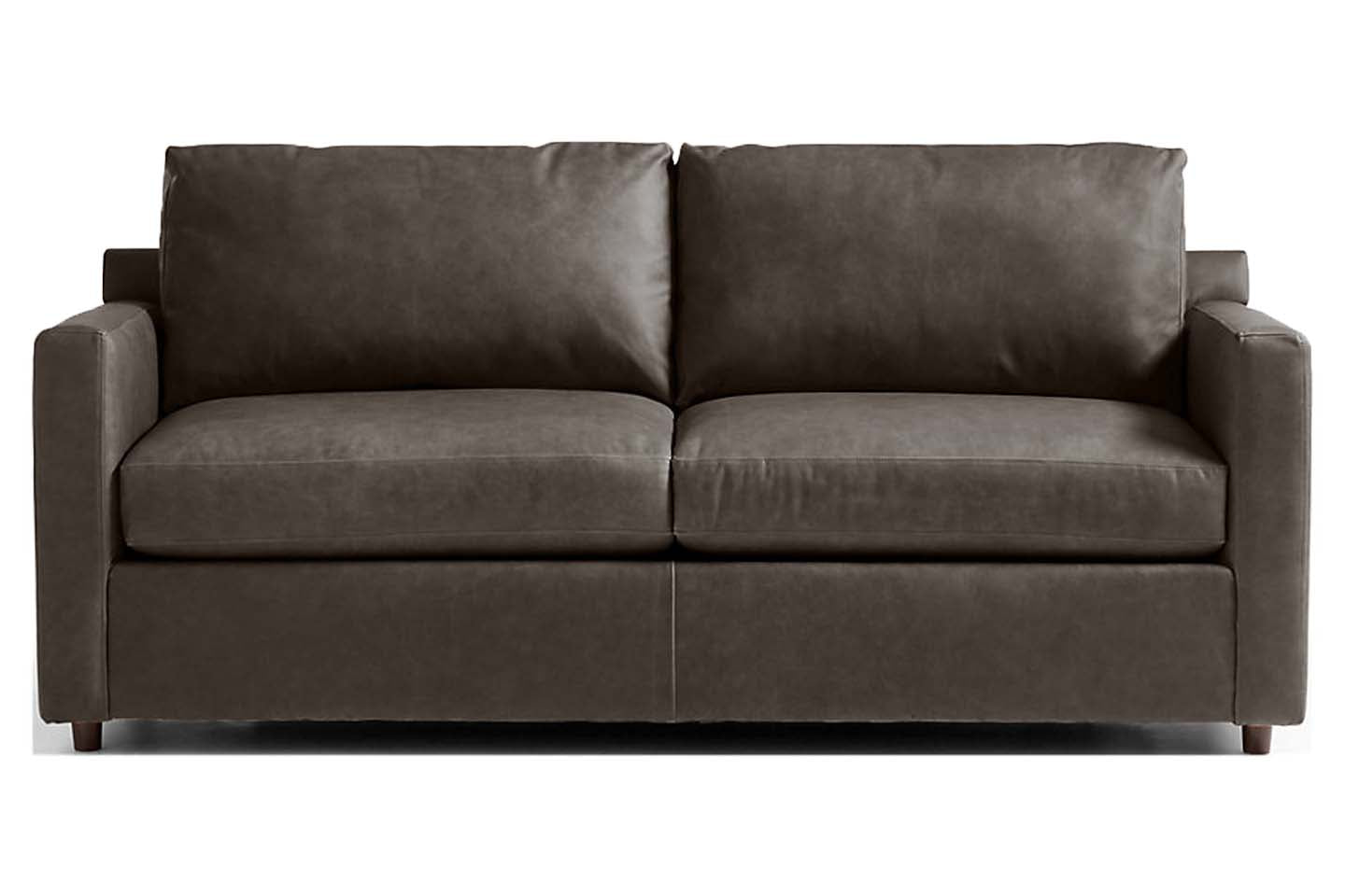 Fusion Sectional Sofa, 2 Seater, Dark Brown Imitation Leather