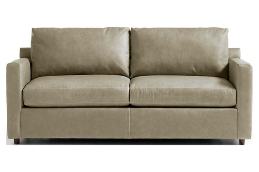 Fusion Sectional Sofa, 2 Seater, Khaki Imitation Leather