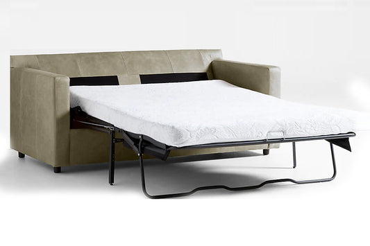 Fusion Sofa Cum Bed, 2 Seater, Khaki Imitation Leather