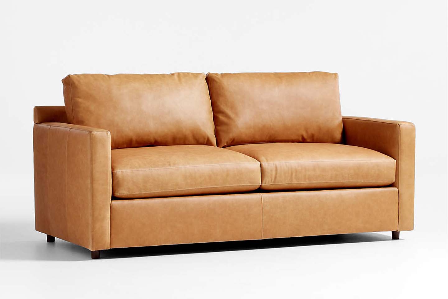 Fusion Sectional Sofa, 2 Seater, Tan Imitation Leather