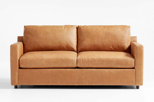 Fusion Sectional Sofa, 2 Seater, Tan Imitation Leather