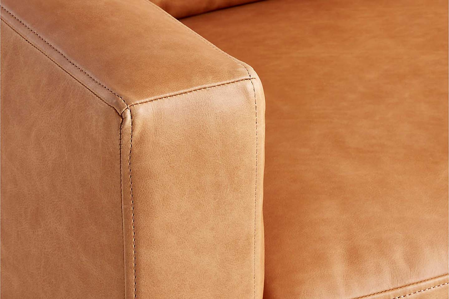 Fusion Sectional Sofa, 2 Seater, Tan Imitation Leather