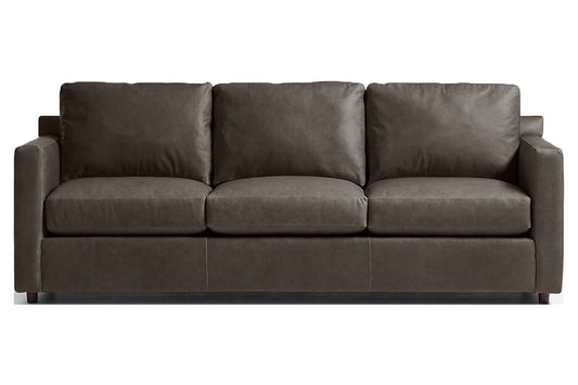 Fusion Sectional Sofa, 3 Seater, Dark Brown Imitation Leather