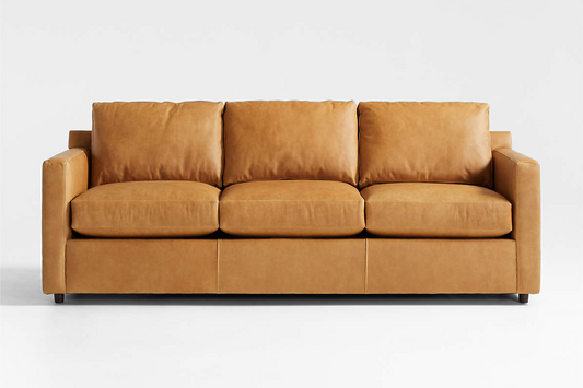 Fusion Sectional Sofa, 3 Seater, Tan Imitation Leather