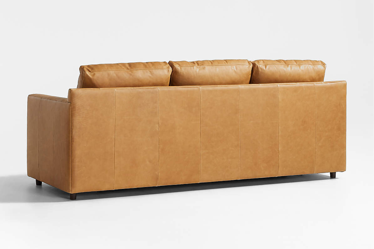 Fusion Sectional Sofa, 3 Seater, Tan Imitation Leather