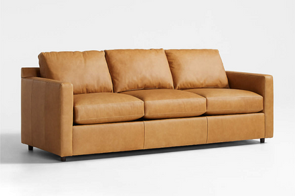 Fusion Sectional Sofa, 3 Seater, Tan Imitation Leather