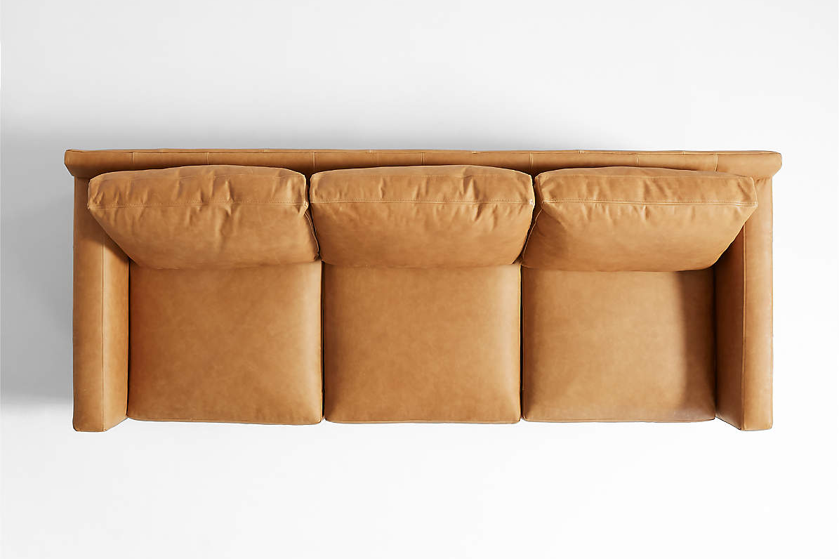 Fusion Sectional Sofa, 3 Seater, Tan Imitation Leather