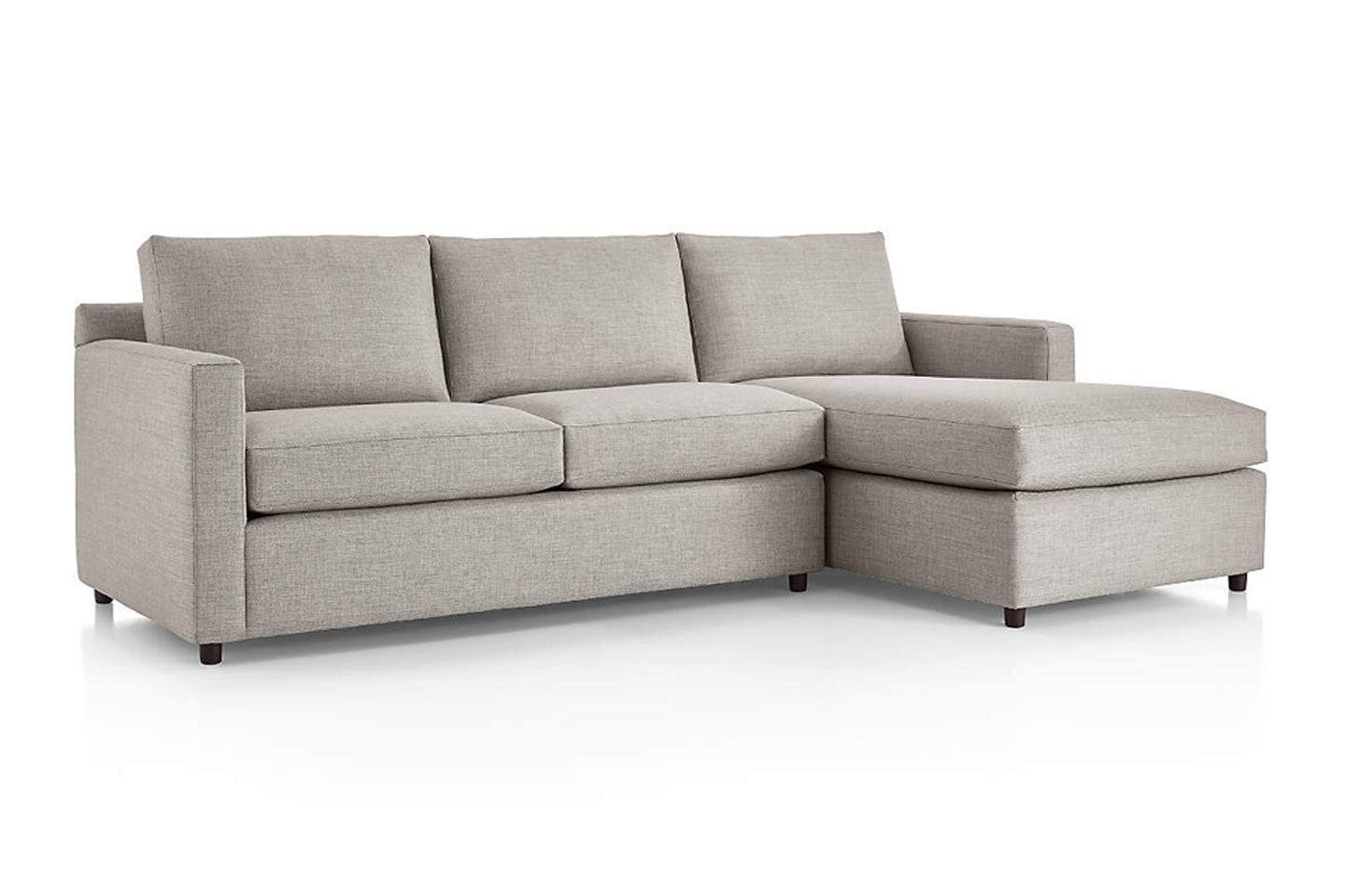 Fusion Sectional Sofa With Chaise, Left Facing, Beige