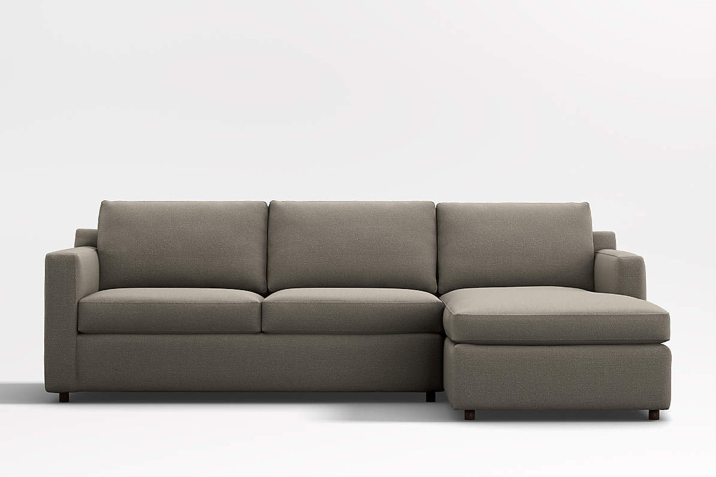 Fusion Sectional Sofa With Chaise, Left Facing, Charcoal