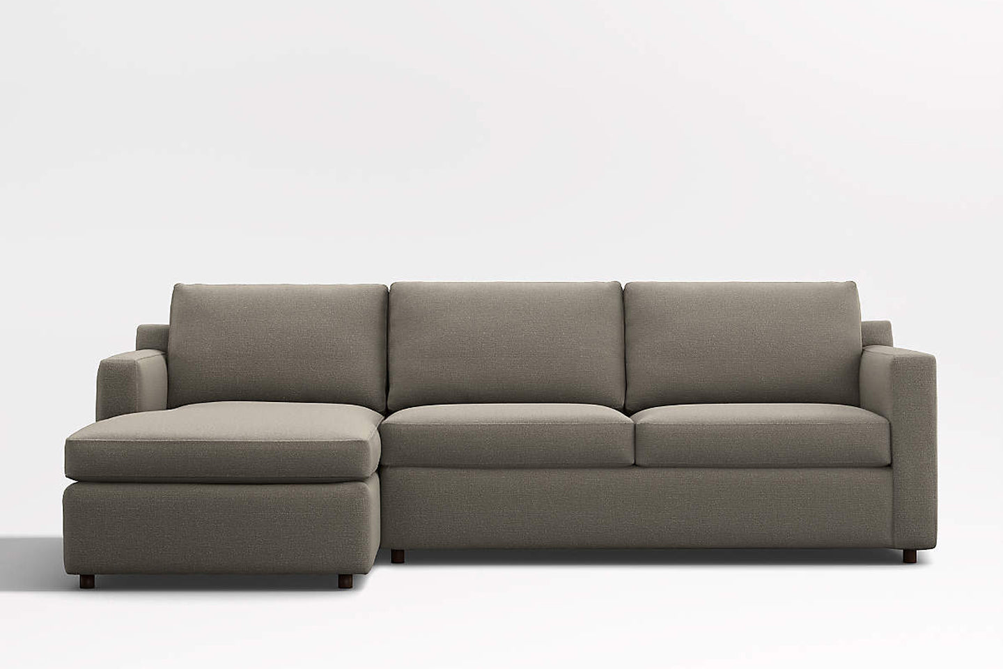 Fusion Sectional Sofa With Chaise, Right Facing, Charcoal