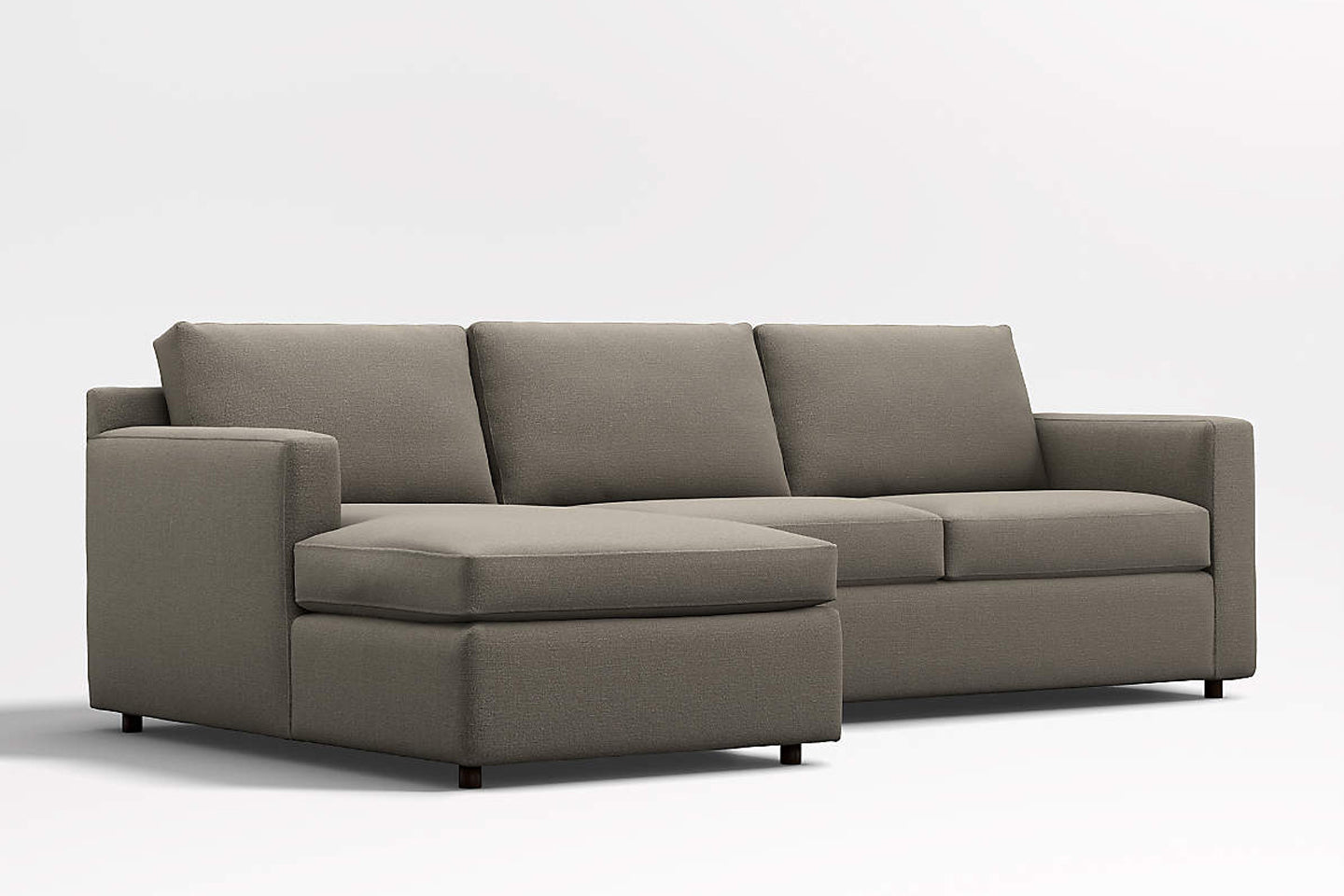 Fusion Sectional Sofa With Chaise, Right Facing, Charcoal