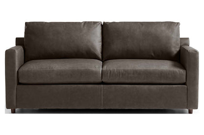 Fusion Sofa Cum Bed, 2 Seater, Dark Brown Imitation Leather