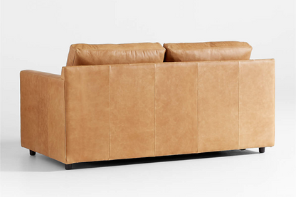 Fusion Sofa Cum Bed, 2 Seater, Tan Imitation Leather