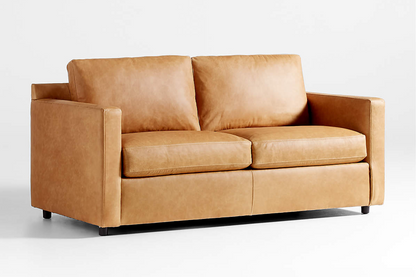 Fusion Sofa Cum Bed, 2 Seater, Tan Imitation Leather