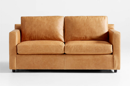 Fusion Sofa Cum Bed, 2 Seater, Tan Imitation Leather