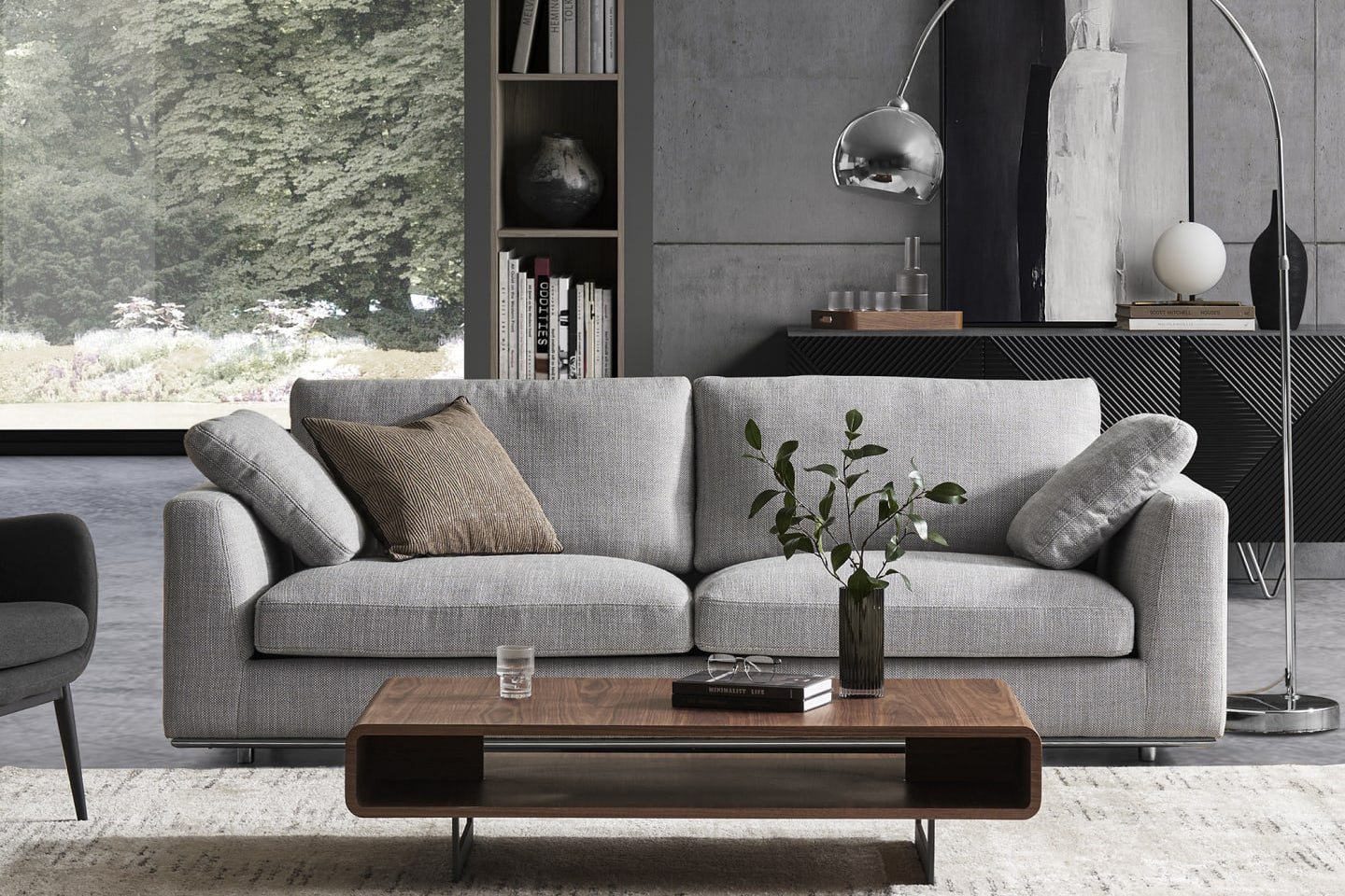 Hamilton 2 Seater Sofa, Smoke Grey