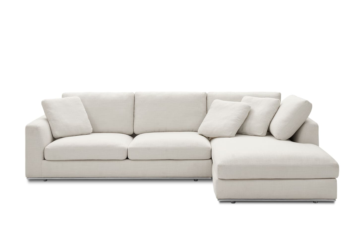 Hamilton Sectional Sofa With Chaise, Left Facing, Beige