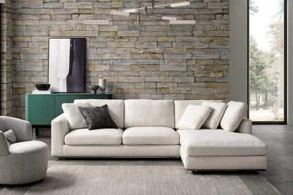 Hamilton Sectional Sofa With Chaise, Left Facing, Beige