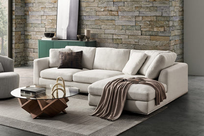 Hamilton Sectional Sofa With Chaise, Left Facing, Beige